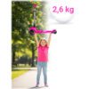 „Ricokids Jelly“ triratis balansinis paspirtukas vaikams, šviečiantis tamsoje - rožinis