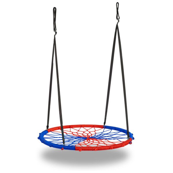 Sūpynės gandro lizdui SWINGO 95 cm mėlynos ir raudonos spalvos