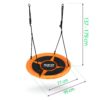 Swingo XXL „Crown Nest“ sūpynės, oranžinės, 95 cm