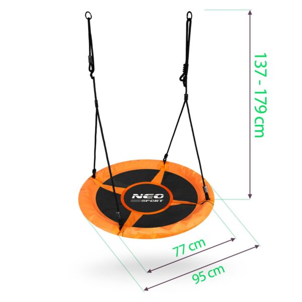 Swingo XXL „Crown Nest“ sūpynės, oranžinės, 95 cm