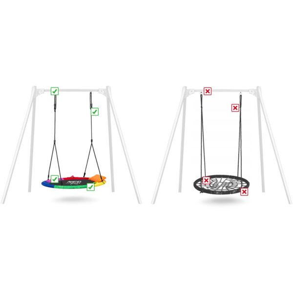 Swingo XXL įvairiaspalvės „Crown Nest“ sūpynės 110 cm