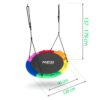 Swingo XXL įvairiaspalvės varnos lizdo sūpynės 120 cm