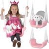 Ricokids 3 viename meškiuko kibirėlio sūpynės, rožinės