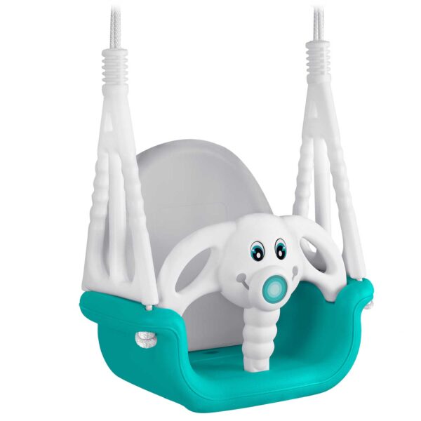 Ricokids 3 viename dramblio formos kibiro sūpynės, turkio spalvos