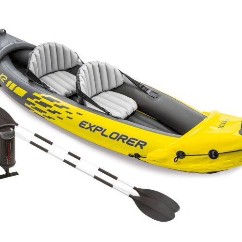 Pripučiama baidarė „Explorer K2“, 312 x 91 x 51 cm, INTEX, 68307