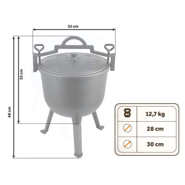 Ketaus katilas 11l medžioklės kepsniams BD-482 348210