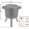 Ketaus katilas su išimamu 8 l puodu + keptuvės grotelės BD-480 348000
