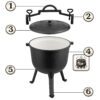 Ketaus emaliuotas puodas 8l laužo kepsninei BD-481 348100