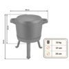 Kociolek-zeliwny-emaliowany-garnek-8l-stojacy-patelnia-grill-BD-480-348010-Ogrod-gt-Kociolki-zeliwne-2 Ketaus emaliuotas puodas 8 l pastatomas + grilio keptuvė BD-480 348010