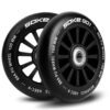 Paspirtuko ratukai 100 mm juodi 2 vnt.