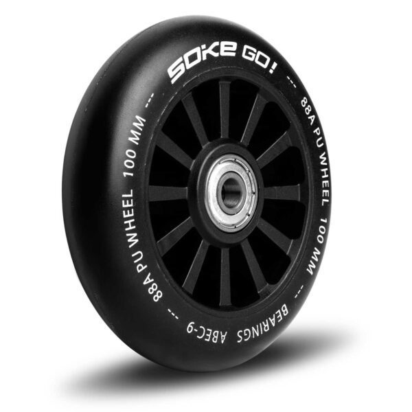 Paspirtuko ratukai 100 mm juodi 2 vnt.