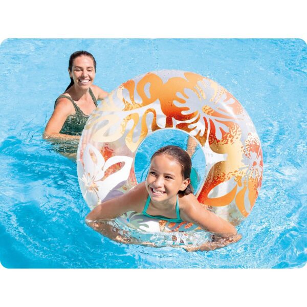 Plaukimo žiedas INTEX 59251 oranžinis, 91 cm skersmens, 3 spalvų