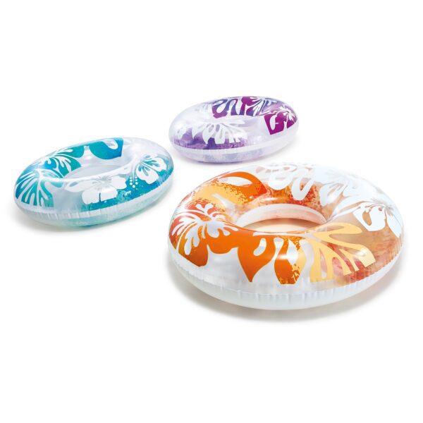 Plaukimo žiedas INTEX 59251 oranžinis, 91 cm skersmens, 3 spalvų