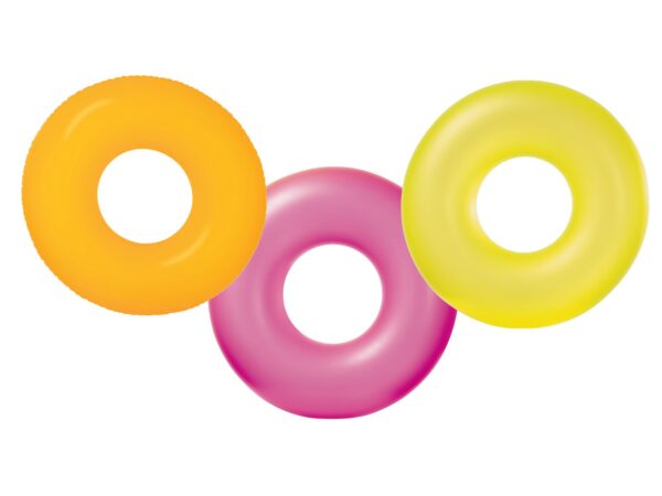 Neoninis plaukimo žiedas, 91 cm skersmens - 3 spalvos INTEX 59262 rožinis