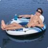 „Rapid Rider“ plaukimo ratas, 135 cm skersmens, 2 rankenos, „Bestway 43116“