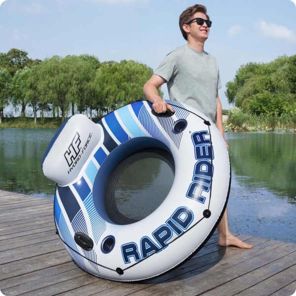 „Rapid Rider“ plaukimo ratas, 135 cm skersmens, 2 rankenos, „Bestway 43116“