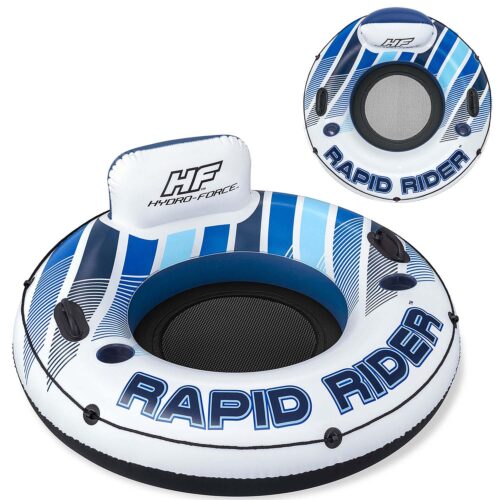 „Rapid Rider“ plaukimo ratas, 135 cm skersmens, 2 rankenos, „Bestway 43116“