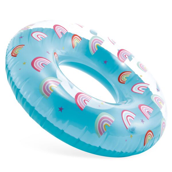 Vaivorykštės spalvos plaukimo ratas 81 cm INTEX 59259