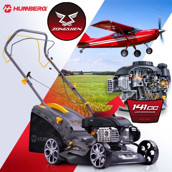 40 cm 45 l Zongshen 141cc benzininė vejapjovė + Humberg HM-600 alyva