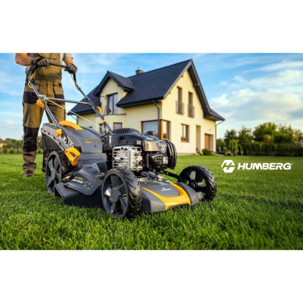 Benzininė vejapjovė su savaeige 46 cm mulčiavimo sistema 70 l 140cc + Humberg HM-604 alyva