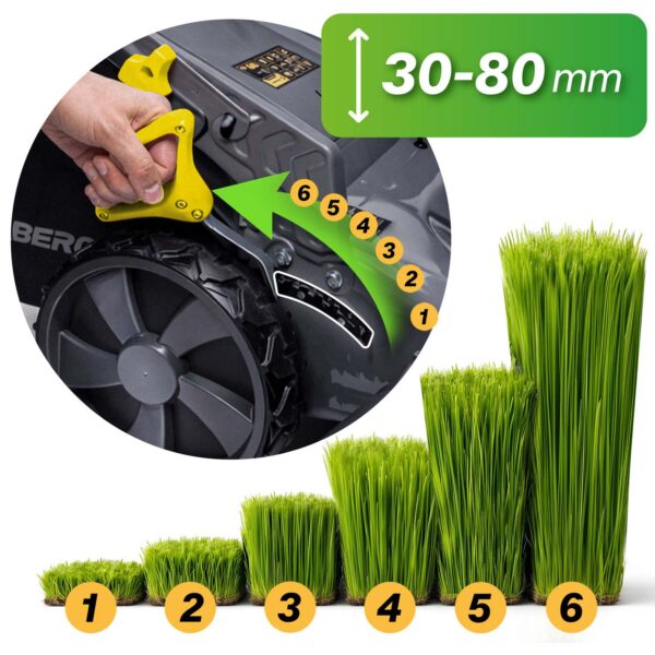 Benzininė vejapjovė su savaeige 46 cm mulčiavimo sistema 70 l 140cc + Humberg HM-604 alyva