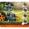 Benzininė vejapjovė su savaeige pavara 51 cm 70 l Loncin 196cc + Humberg HM-601 alyva