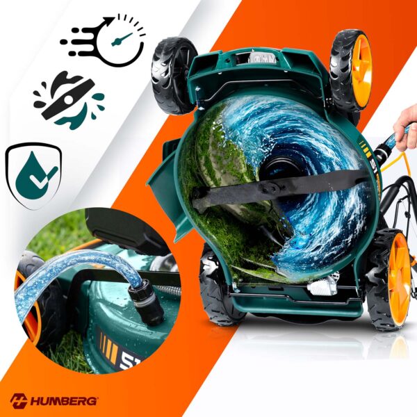 Benzininė vejapjovė su savaeige pavara 51 cm 70 l Loncin 196cc + Humberg HM-601 alyva