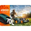 Benzininė vejapjovė su savaeige pavara 51 cm 70 l Loncin 196cc + Humberg HM-601 alyva