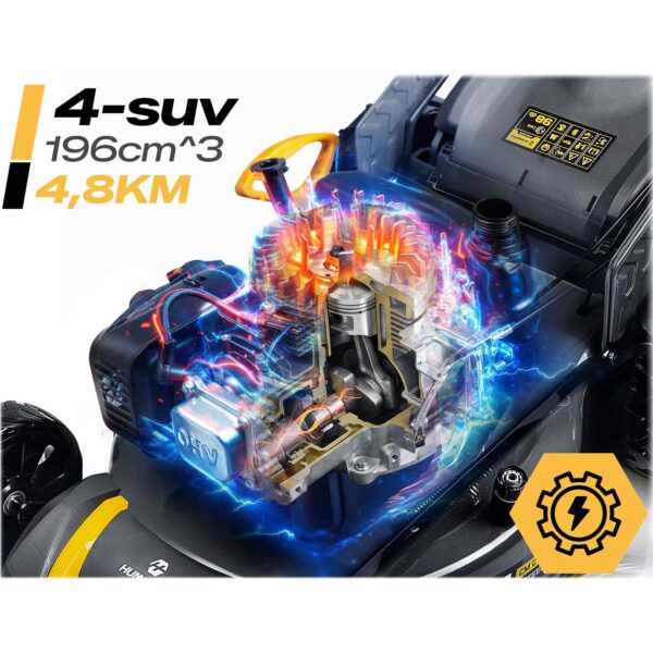 Benzininė vejapjovė su savaeige 51 cm 70 l Loncin 196cc + Humberg HM-601 alyva