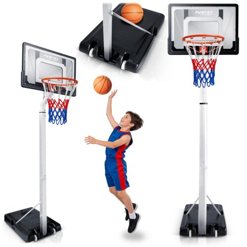 Krepšinio krepšys 150–260 cm reguliuojamas, laisvai stovintis, stabilus, mobilus Neo-Sport NS-281