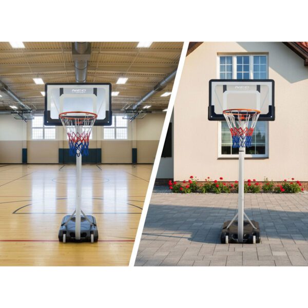 Krepšinio krepšys 150–260 cm reguliuojamas, laisvai stovintis, stabilus, mobilus Neo-Sport NS-281