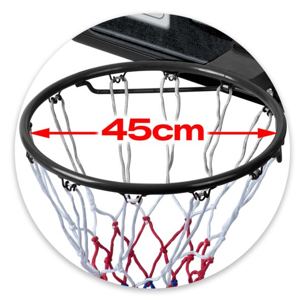Reguliuojamas krepšinio krepšys 170-305 cm, stabilus, didelis, Neo-Sport NS-283