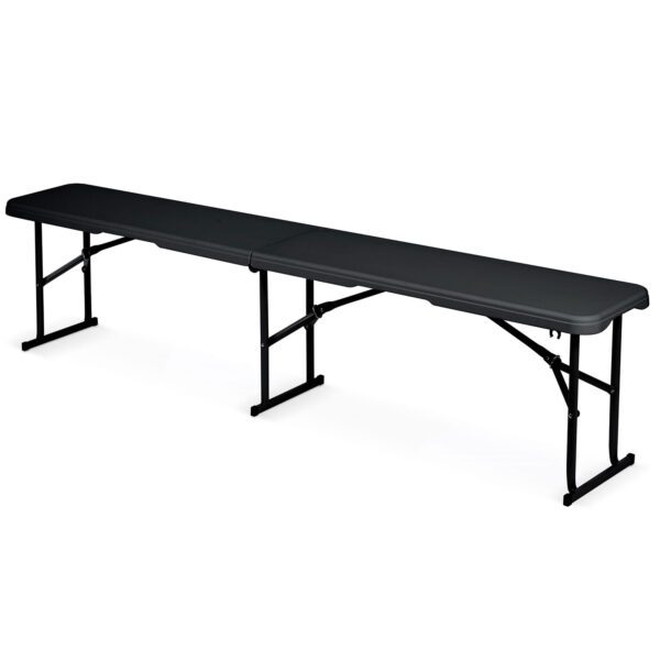 Sulankstomas sodo suolas maitinimo reikmėms, 180 cm, juodas, „Plonos“