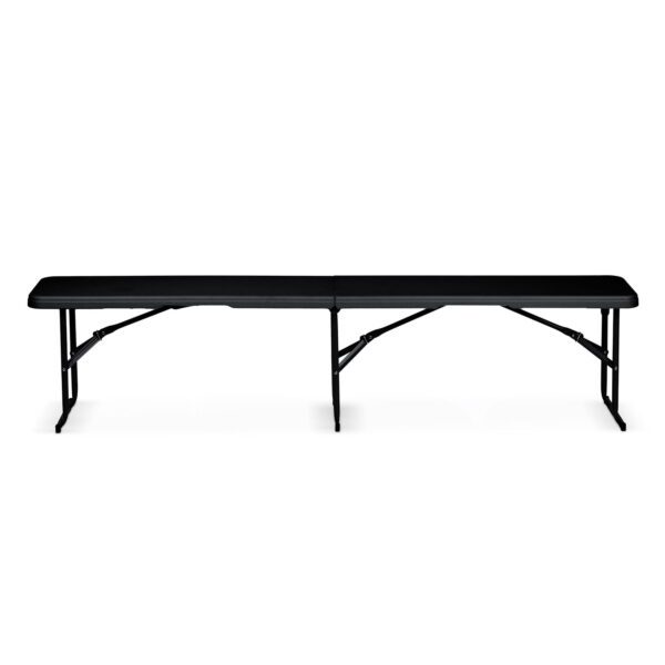 Sulankstomas sodo suolas maitinimo reikmėms, 180 cm, juodas, „Plonos“