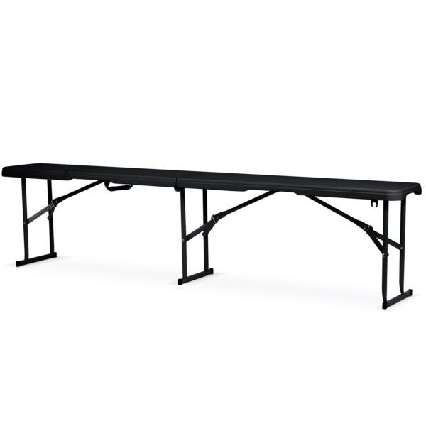 Sulankstomas sodo suolas maitinimo reikmėms, 180 cm, juodas, „Plonos“