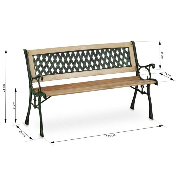 Sodo suolas su atlošu 124 x 74 x 43 cm Sofa Fusio