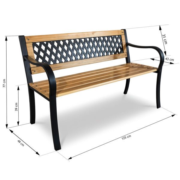 Sodo suolas su atlošu 125 x 77 x 49 cm „Elion“ sofa