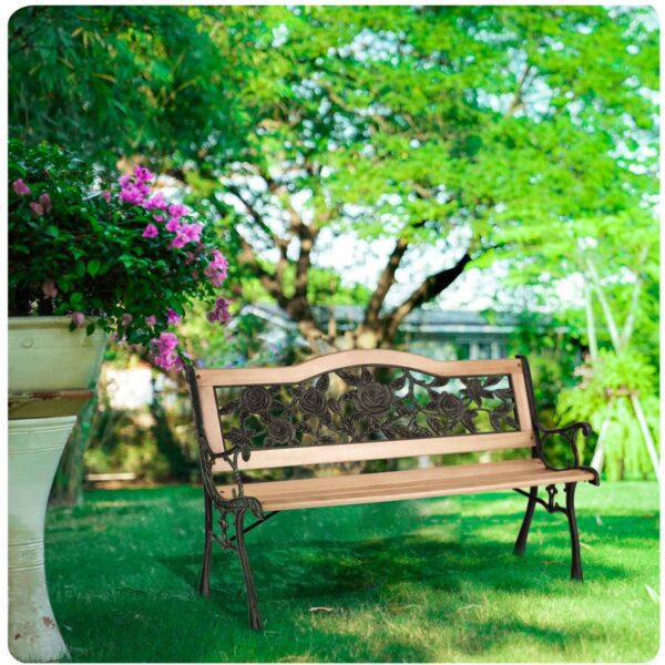 Parko suolas su atlošu 123,5 x 74 x 48 cm Gardi Rose Sofotel