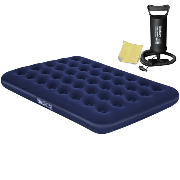 Pripučiamas čiužinys 191x132x22 cm su stūmokliniu pompa Bestway 67002