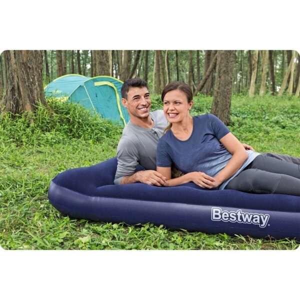 Pripučiamas čiužinys 191x137x28 cm su įmontuota kojine pompa Bestway 67225