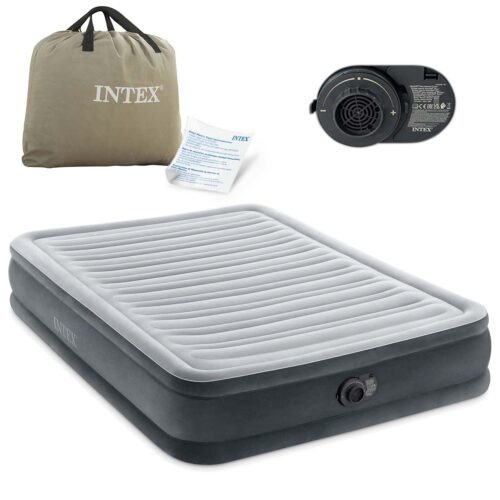 Pripučiamas čiužinys 191x137x33 cm su įmontuotu elektriniu siurbliu INTEX 67768ND