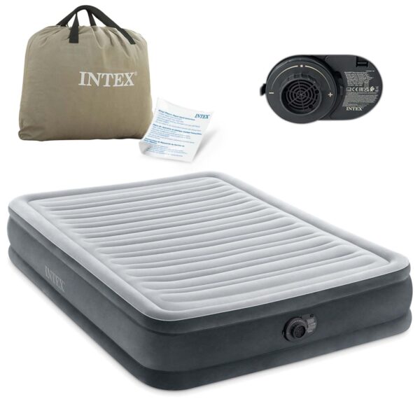 Pripučiamas čiužinys 191x137x33 cm su įmontuotu elektriniu siurbliu INTEX 67768ND