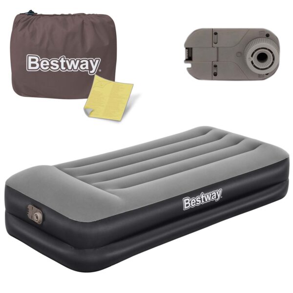 Pripučiamas čiužinys 191x97x46 cm su įmontuotu elektriniu siurbliu Bestway 67401
