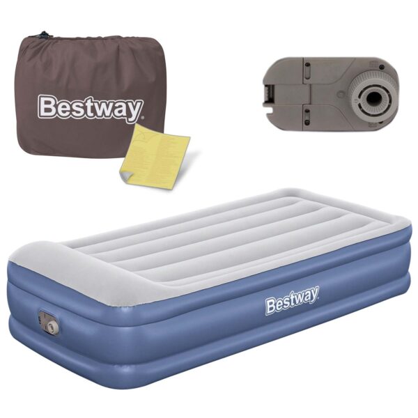 Pripučiamas čiužinys 191x97x46 cm su įmontuotu elektriniu siurbliu Bestway 67628