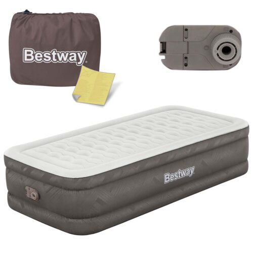 Pripučiamas čiužinys 191x97x46 cm su įmontuotu elektriniu siurbliu Bestway 69048