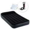 Pripučiamas čiužinys 191x99x25 cm su stūmokliniu pompa INTEX 64141