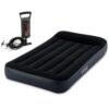 Pripučiamas čiužinys 191x99x25 cm su stūmokliniu pompa INTEX 64141