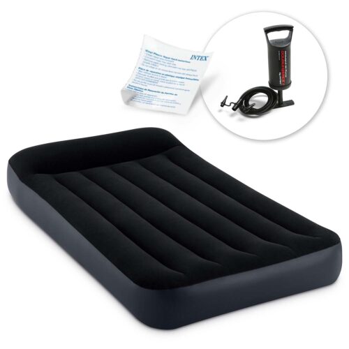 Pripučiamas čiužinys 191x99x25 cm su stūmokliniu pompa INTEX 64141