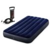 Pripučiamas čiužinys 191x99x25 cm su stūmokliniu pompa INTEX 64757