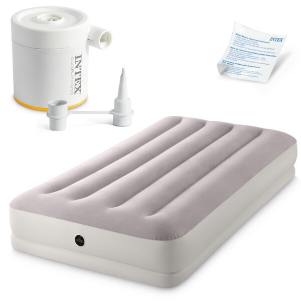 Pripučiamas čiužinys 191x99x30 cm su elektriniu pompa INTEX 64177